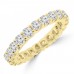 2.21 ct Ladies Round Cut Diamond Eternity Wedding Band in Yellow Gold
